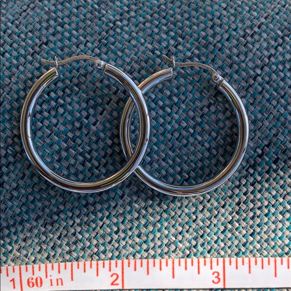 Sterling silver hoop earrings